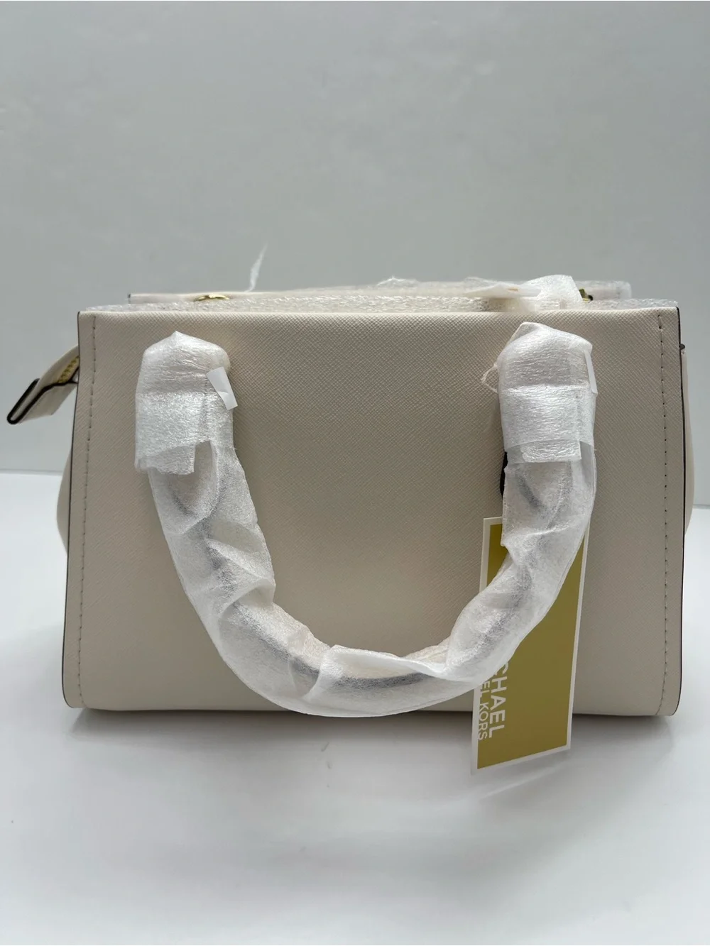 MICHAEL KORS Marilyn Sma Embellished Satchel Crossbody Messenger Lt Cream NWT